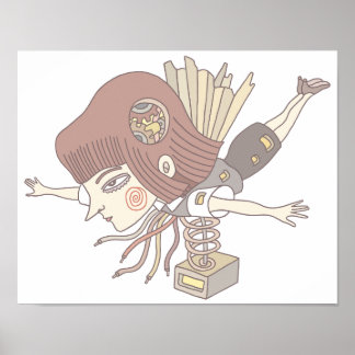Mekanisk fantasiflicka. poster