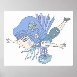 Mekanisk fantasiflicka. poster