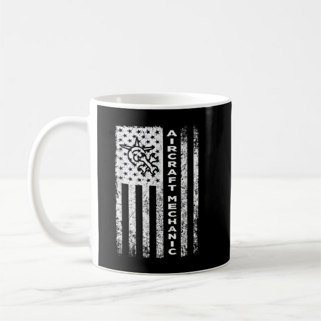 Mekanisk Flagga för luftfartyg, framtida flygplans Kaffemugg (Vänster)