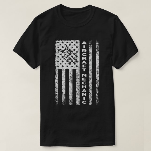 Mekanisk Flagga för luftfartyg, framtida flygplans T Shirt (Design framsida)