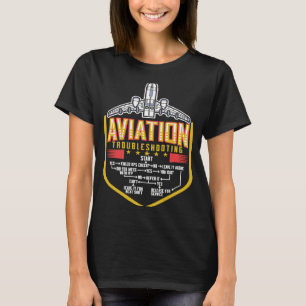 Mekanisk flyginstruktör för pilotflygplan t shirt