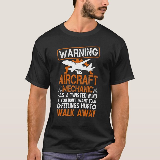 Mekanisk flygplansmekanism t shirt (Framsida)