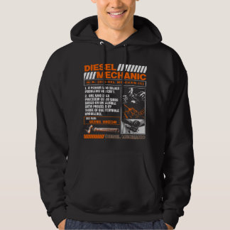 Mekanisk för Diesel Mechanic Funny Auto Lastbil-fl Hoodie