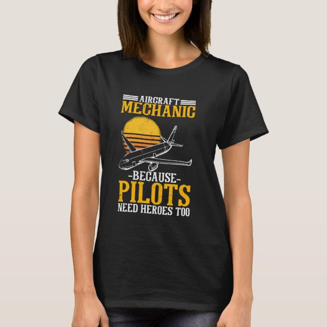 Mekanisk för flygplan eftersom piloter behöver hjä t shirt (Framsida)