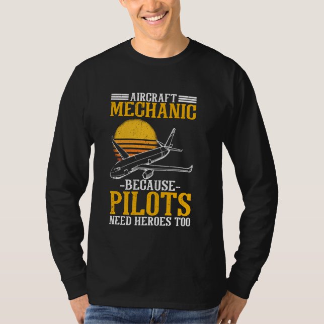 Mekanisk för flygplan eftersom piloter behöver hjä t shirt (Framsida)