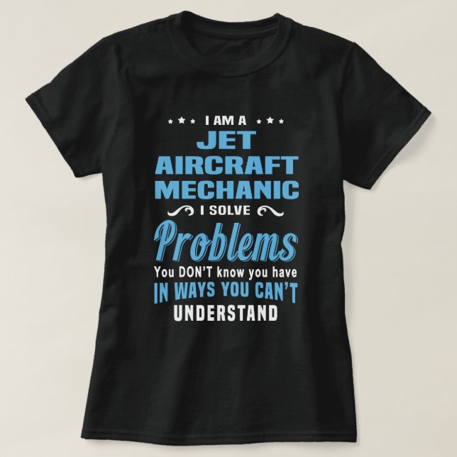 Mekanisk för jet-flygplan t shirt (Design framsida)