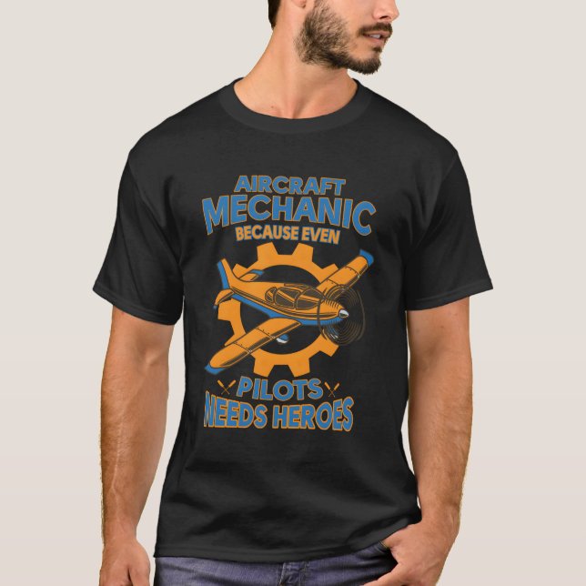 Mekanisk för luftfartyg eftersom även piloter behö t shirt (Framsida)