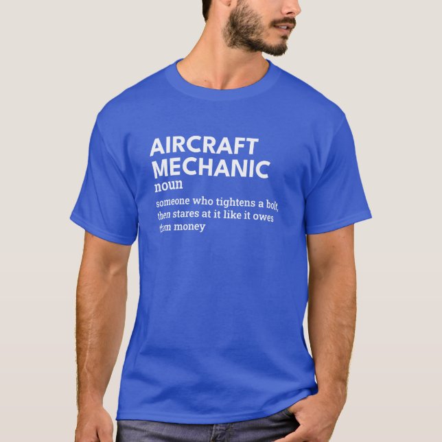 Mekanisk för luftfartyg - Flygplan-definition T Shirt (Framsida)