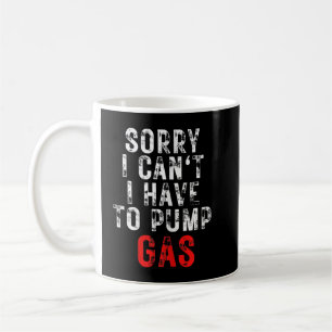 Mekanisk förare beklagar att jag måste pumpa in ga kaffemugg