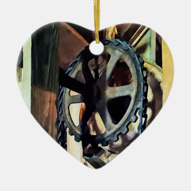 Mekanisk fördel julgransprydnad keramik (Framsidan)