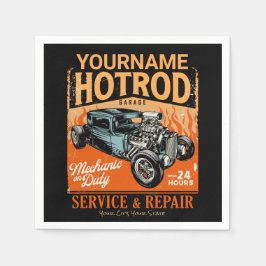 Mekanisk försäljning av hot rod Garage Personlig N Pappersservett