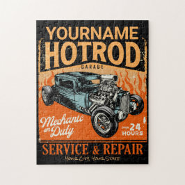 Mekanisk försäljning av hot rod Garage Personlig N Pussel