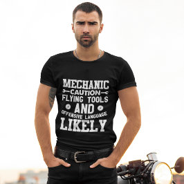 Mekanisk försiktighet vid flygning med Verktyg Fun T Shirt