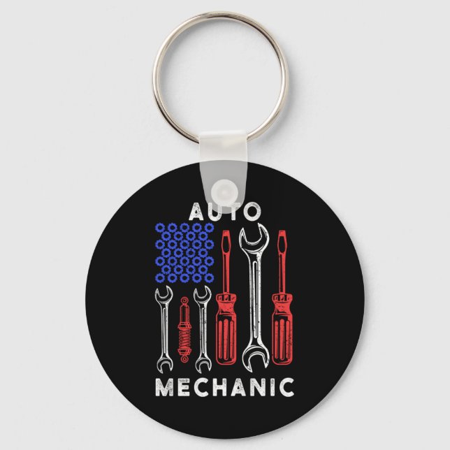 Mekanisk gåva från US Flagga Wrench Screwdriver Wo Nyckelring (Framsida)