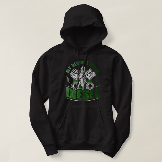 Mekanisk Gift med Diesel är Diesel. Hoodie (Design framsida)