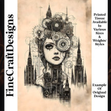 Mekanisk gotik Steampunk Woman N3 Decoupage