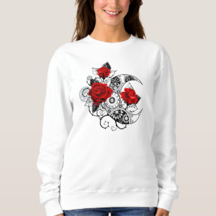 Mekanisk halvmåne med Röd ros T Shirt