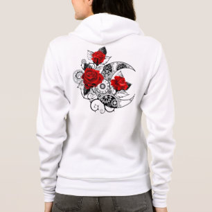Mekanisk halvmåne med röda rosor t shirt