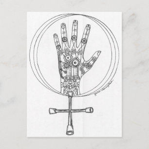 Mekanisk hand vykort
