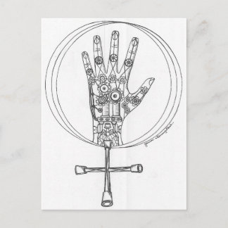 Mekanisk hand vykort