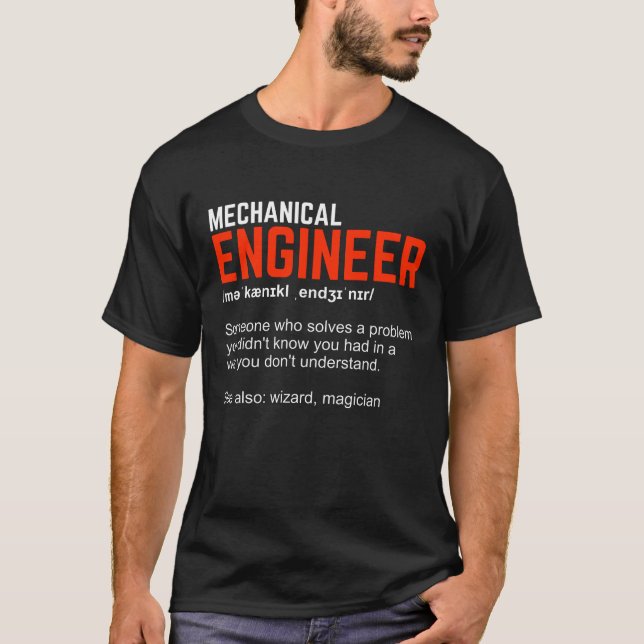 Mekanisk handledning för definition av Ingenjör T Shirt (Framsida)