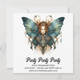 Mekanisk Hårstrena Fjäril Steampunk Bröllop  Meddelande