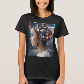 Mekanisk hjärnlogotyp t shirt