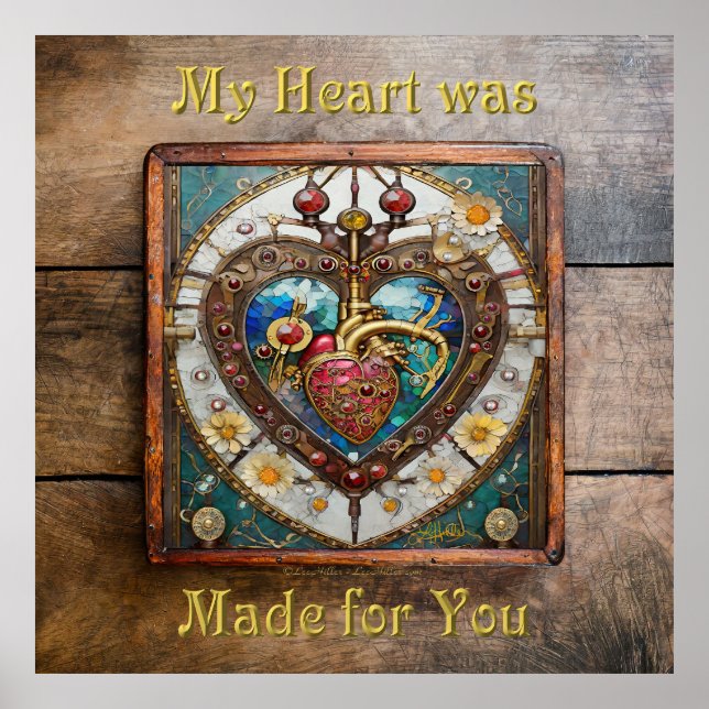 Mekanisk hjärtstillande Steampunk-serie Poster (Framsidan)