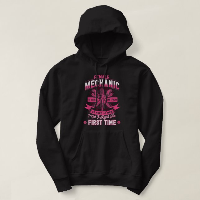 Mekanisk honmjölk för hondiesel hoodie (Design framsida)