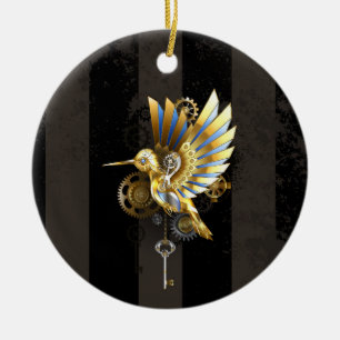 Mekanisk hummingbird julgransprydnad keramik