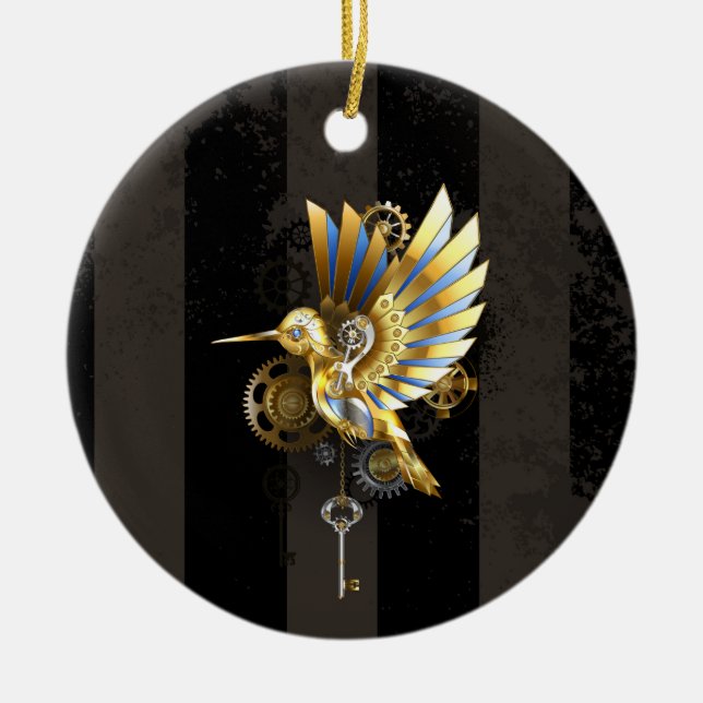 Mekanisk hummingbird julgransprydnad keramik (Framsidan)