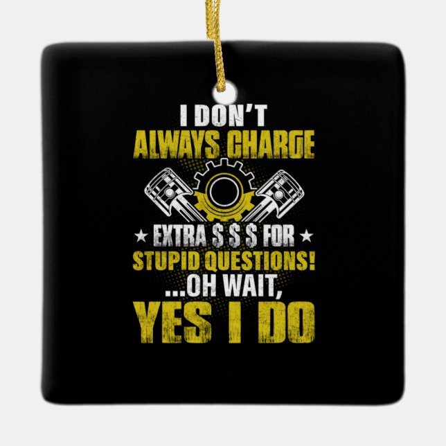 Mekanisk I laddar inte alltid mekaniska Julgransprydnad Keramik (Framsida)