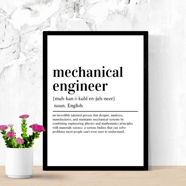 Mekanisk Ingenjör-definitionsteknik Poster (Skapare uppladdad)