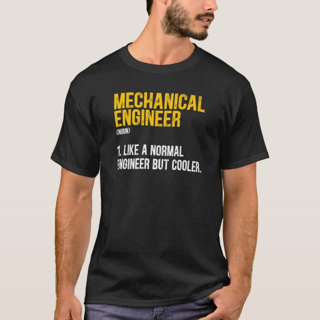 Mekanisk Ingenjör-definitionsteknik T Shirt (Framsida)