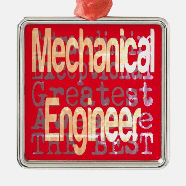 Mekanisk Ingenjör Extraordinaire Julgransprydnad Metall (Framsidan)