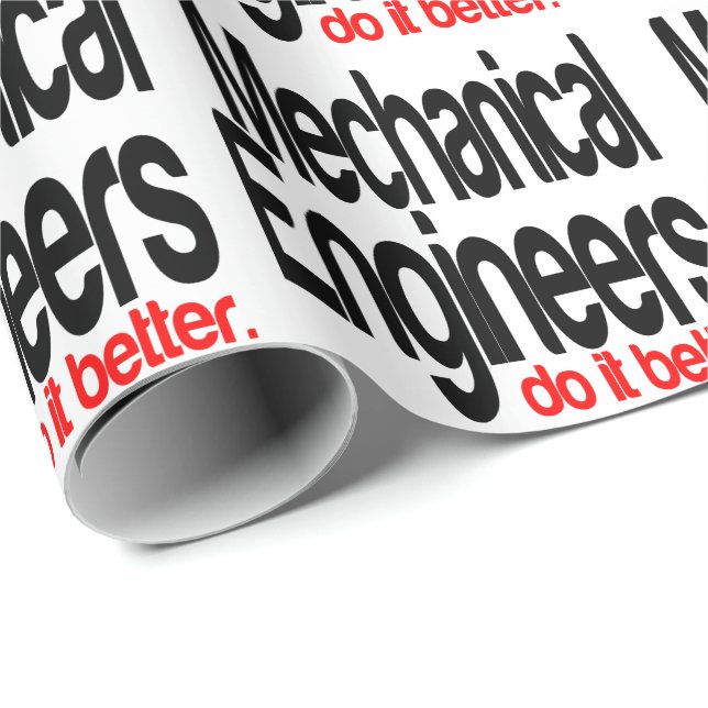 Mekanisk Ingenjör gör det bättre Presentpapper (Rullad Hörn)
