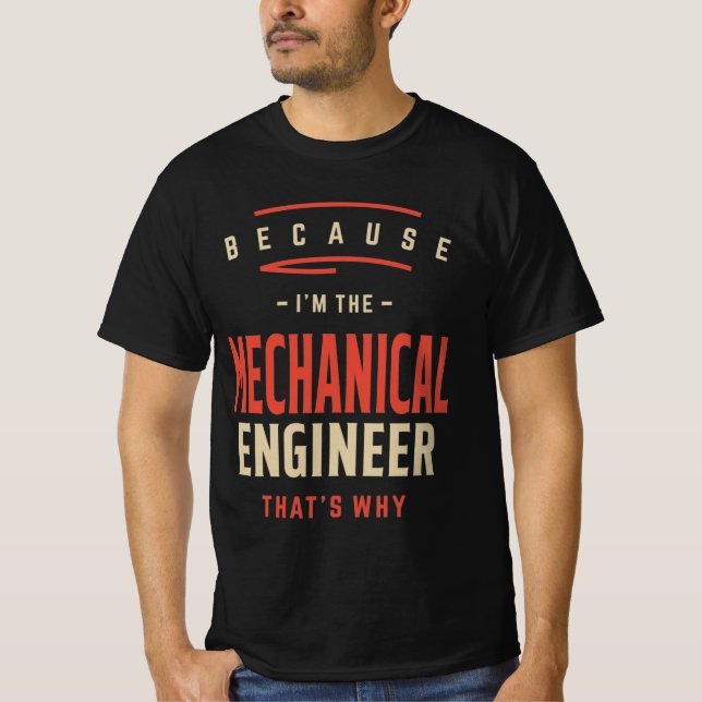 Mekanisk Ingenjör-jobbsysselsättning, födelsedagsa T Shirt (Framsida)
