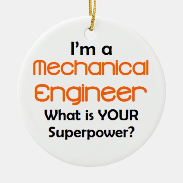 Mekanisk ingenjör julgransprydnad keramik (Framsidan)