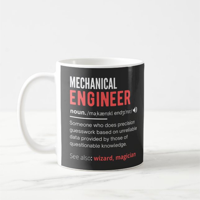 Mekanisk INGENJÖR Kaffemugg (Vänster)