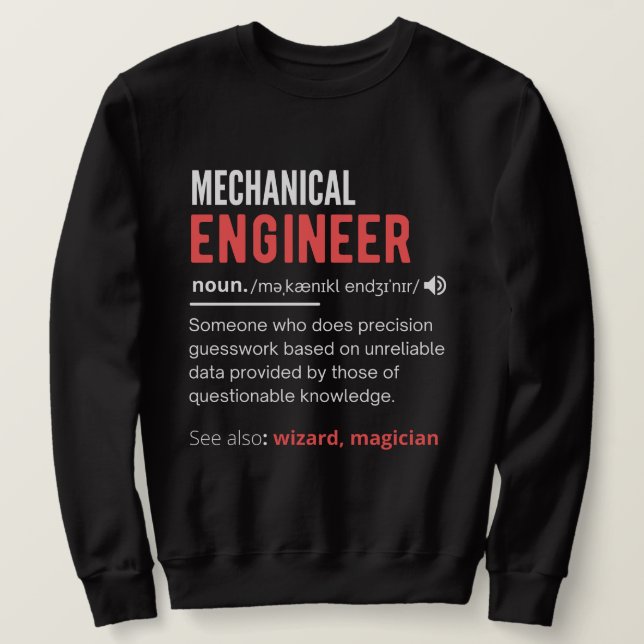 Mekanisk INGENJÖR Lång Ärmad Tröja (Design framsida)