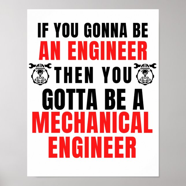 MEKANISK INGENJÖR POSTER (Framsidan)
