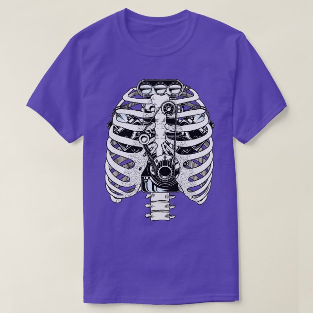 Mekanisk Ingenjör-Skeleton-mekanism T Shirt (Design framsida)