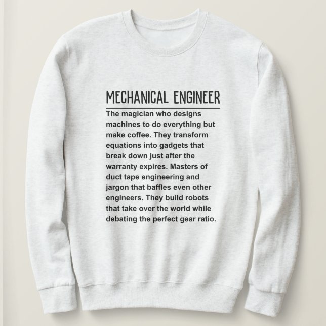 Mekanisk ingenjör t shirt (Design framsida)