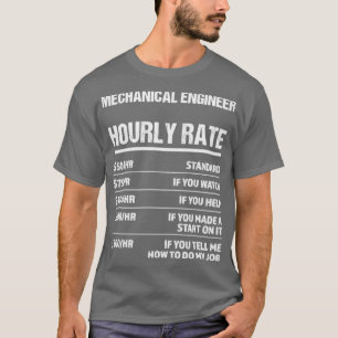 Mekanisk Ingenjör-timtaxa för fjällande födelsedag T Shirt