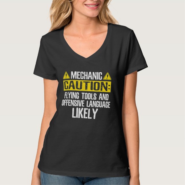 Mekanisk Ingenjör-varning T Shirt (Framsida)
