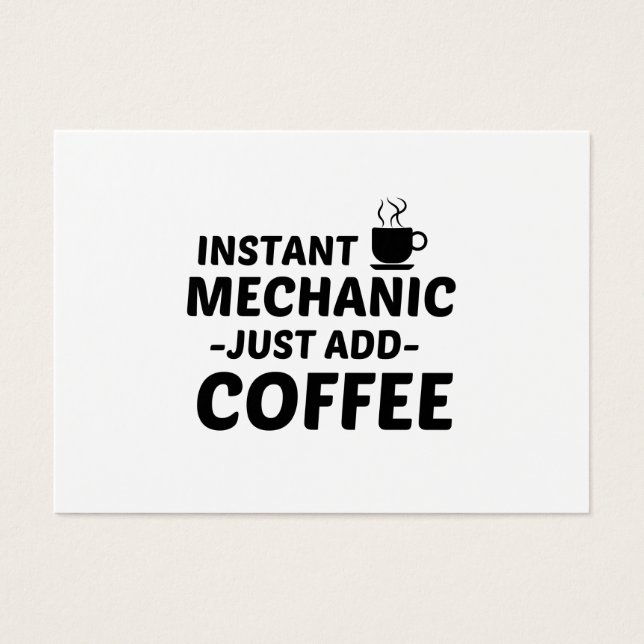 MEKANISK INSTANT LÄGG BARA TILL KAFFE VISITKORT (Framsidan)