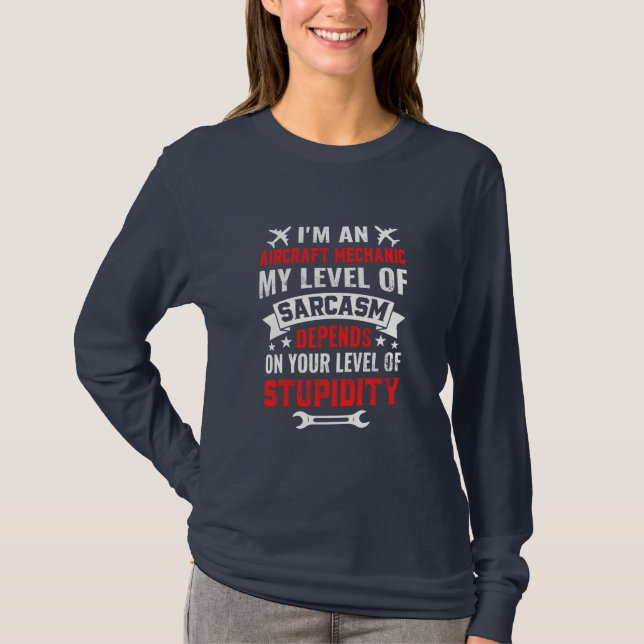 Mekanisk jag är en luftfartygsmekanism t shirt (Framsida)
