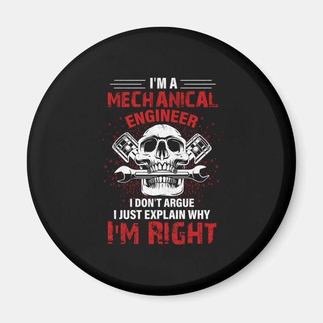 Mekanisk jag är en mekanisk Ingenjör Magnet (Framsidan)