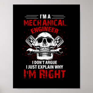 Mekanisk jag är en mekanisk Ingenjör Poster