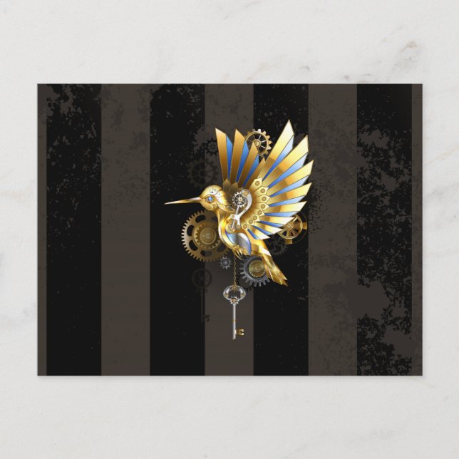 Mekanisk Kolibri Meddelande Vykort (Framsida)